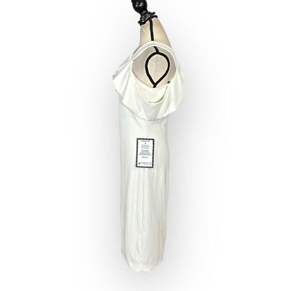 Rachel Rachel Roy Halter Sheath Dress Women's Large White Cold Shoulder NWT - Picture 2 of 8